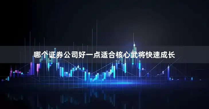 哪个证券公司好一点适合核心武将快速成长